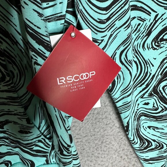 LR Scoop Drip Hoodie Mint Black Marble Print Small NWT - Picture 6 of 10